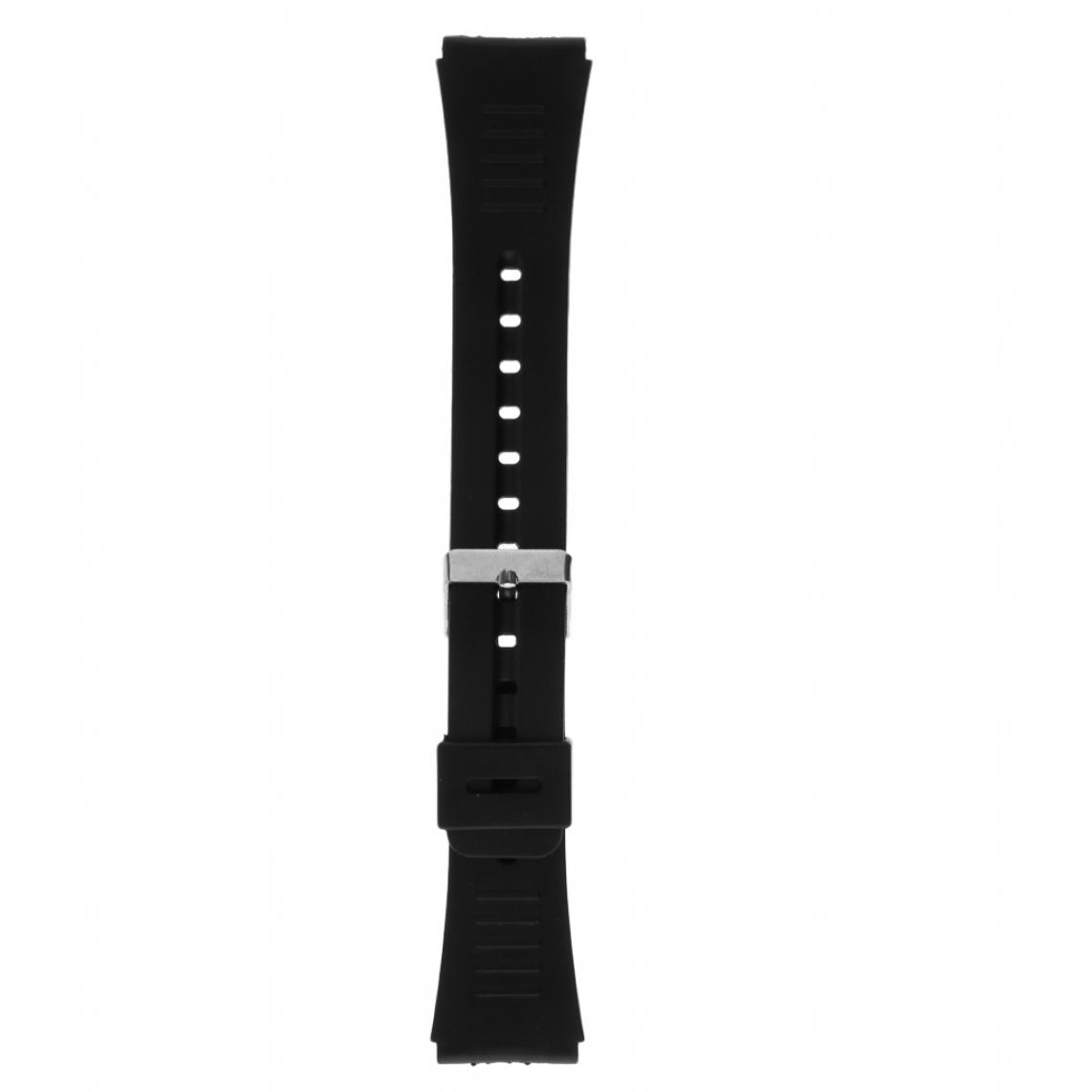 marque generique - bracelet en caoutchouc souple bande bracelet pour montres noir remplacement 22mm 2.35mm - Accessoires montres connectées