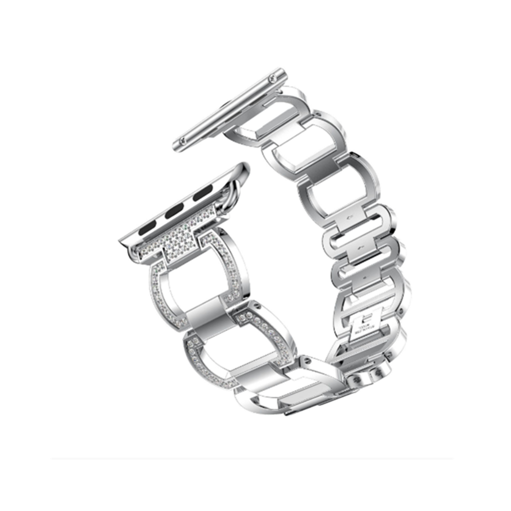 marque generique - YP Select Bande de montre Apple compatible bande Bling pour Iwatch série 4 Argenté 40mm - Bracelet connecté