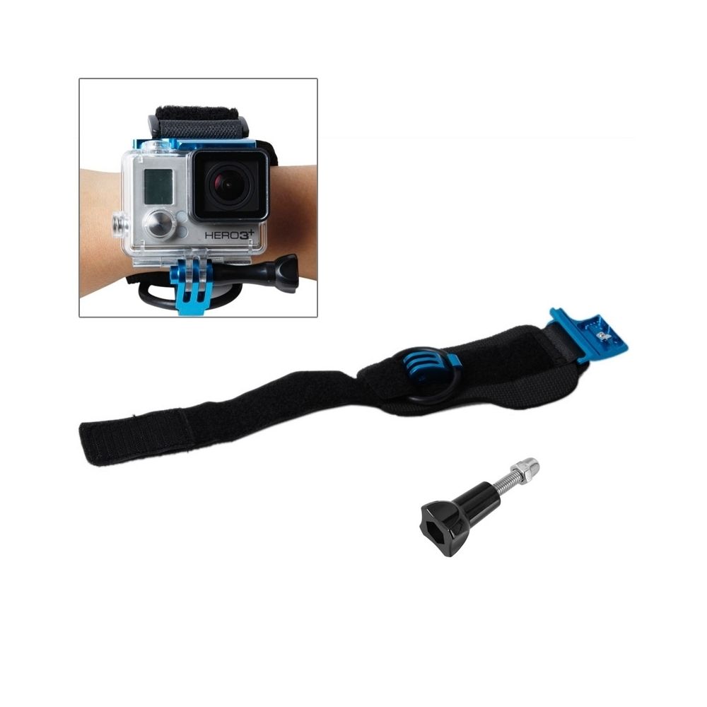Wewoo - Fixation poignet GoPro bleu pour Hero 4 / 3+, longueur de ceinture: 31cm, HR177 Ceinture de clips de montage de de - Caméras Sportives