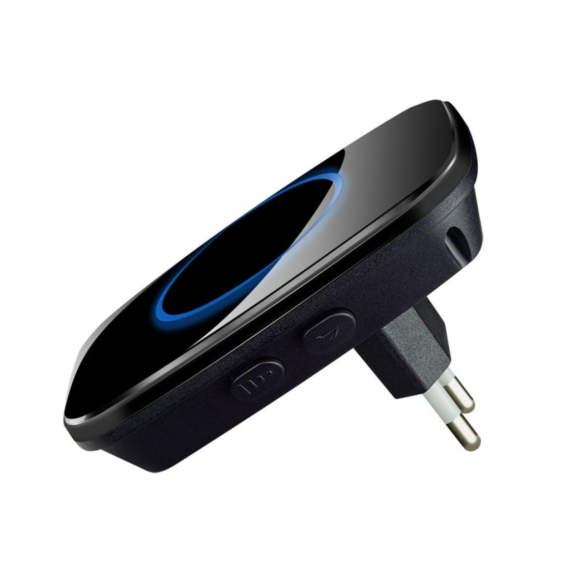 Universal - Sonnette de porte intelligente sans fil sonnette étanche 300m prise à distance sonnette intelligente | sonnette de porte (noir) - Sonnette et visiophone connecté