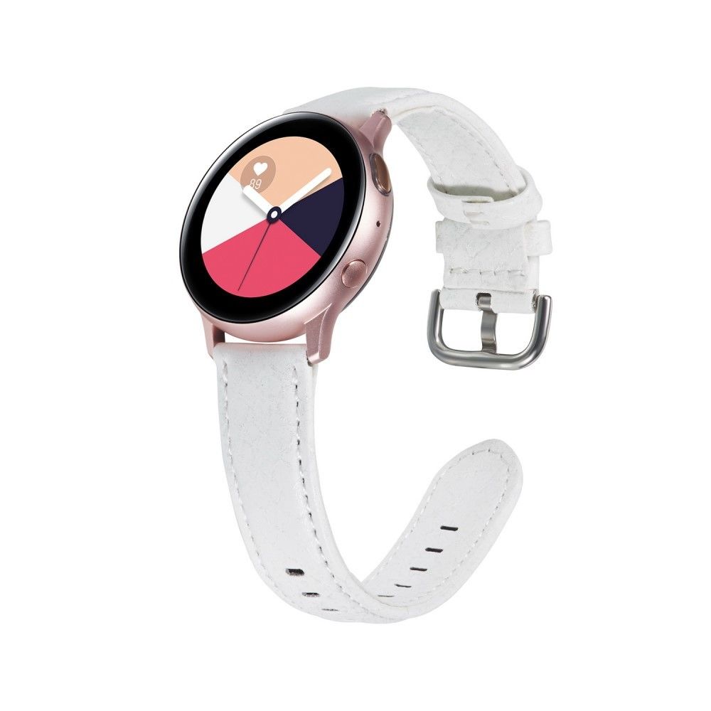 Generic - Bracelet en PU 20 mm blanc pour votre Samsung Galaxy Watch 42mm/Gear Sport/Huami Amazfit GTR 42mm - Accessoires bracelet connecté
