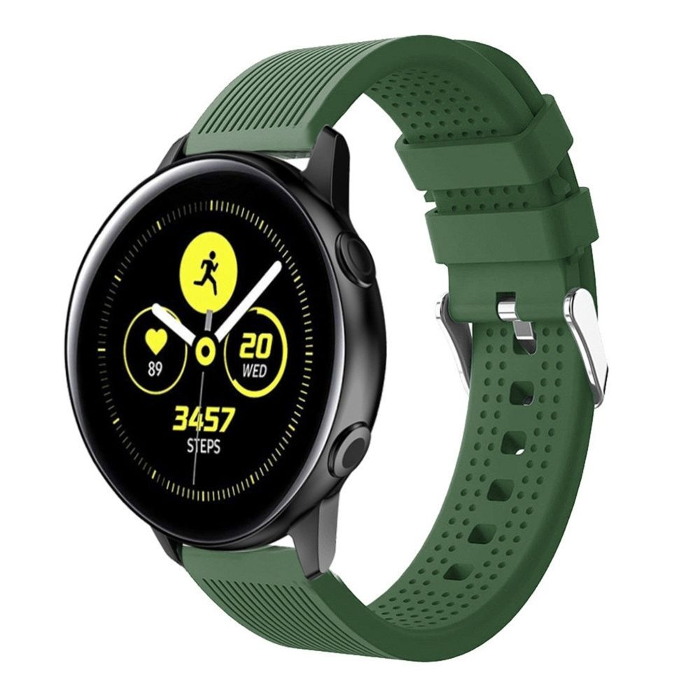 Wewoo - Bracelet pour montre connectée en silicone Smart Watch Garmin Vivoactive 3 Vert armée - Bracelet connecté