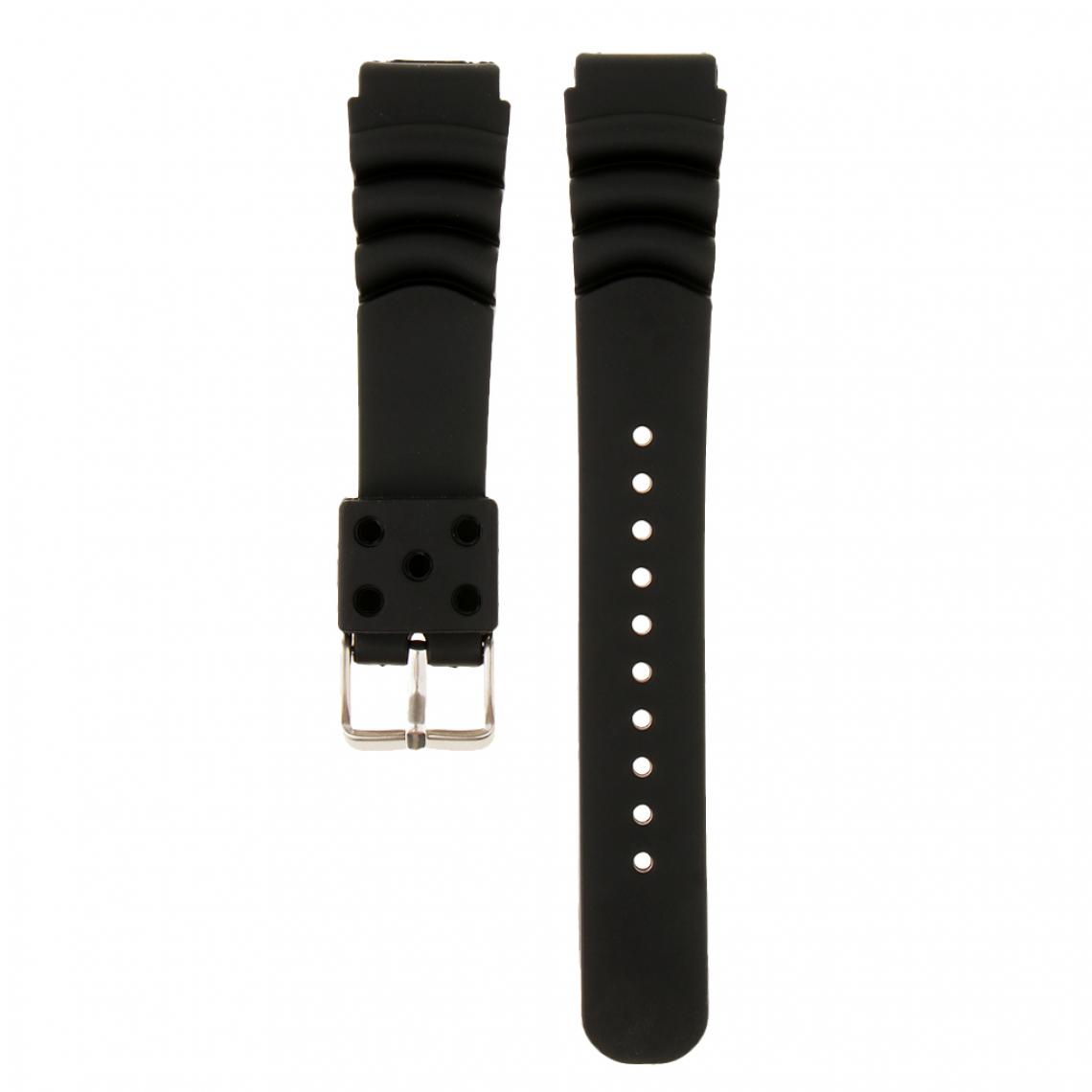 marque generique - bracelet en silicone imperméable à l'eau de sport durable fermoir déploiement 22mm - Accessoires montres connectées