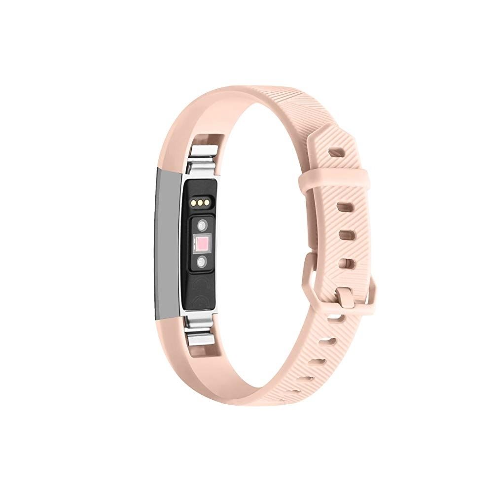Wewoo - Bracelet pour montre connectée Dragonne en silicone de couleur solide FITBIT Alta / HR rose - Bracelet connecté