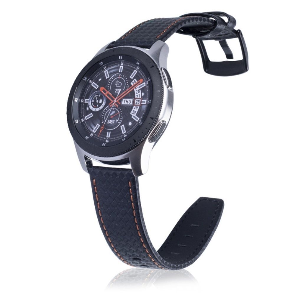 Generic - Bracelet en PU texture de fibre de carbone orange pour votre Huawei Watch GT2e/GT2 46mm - Accessoires bracelet connecté
