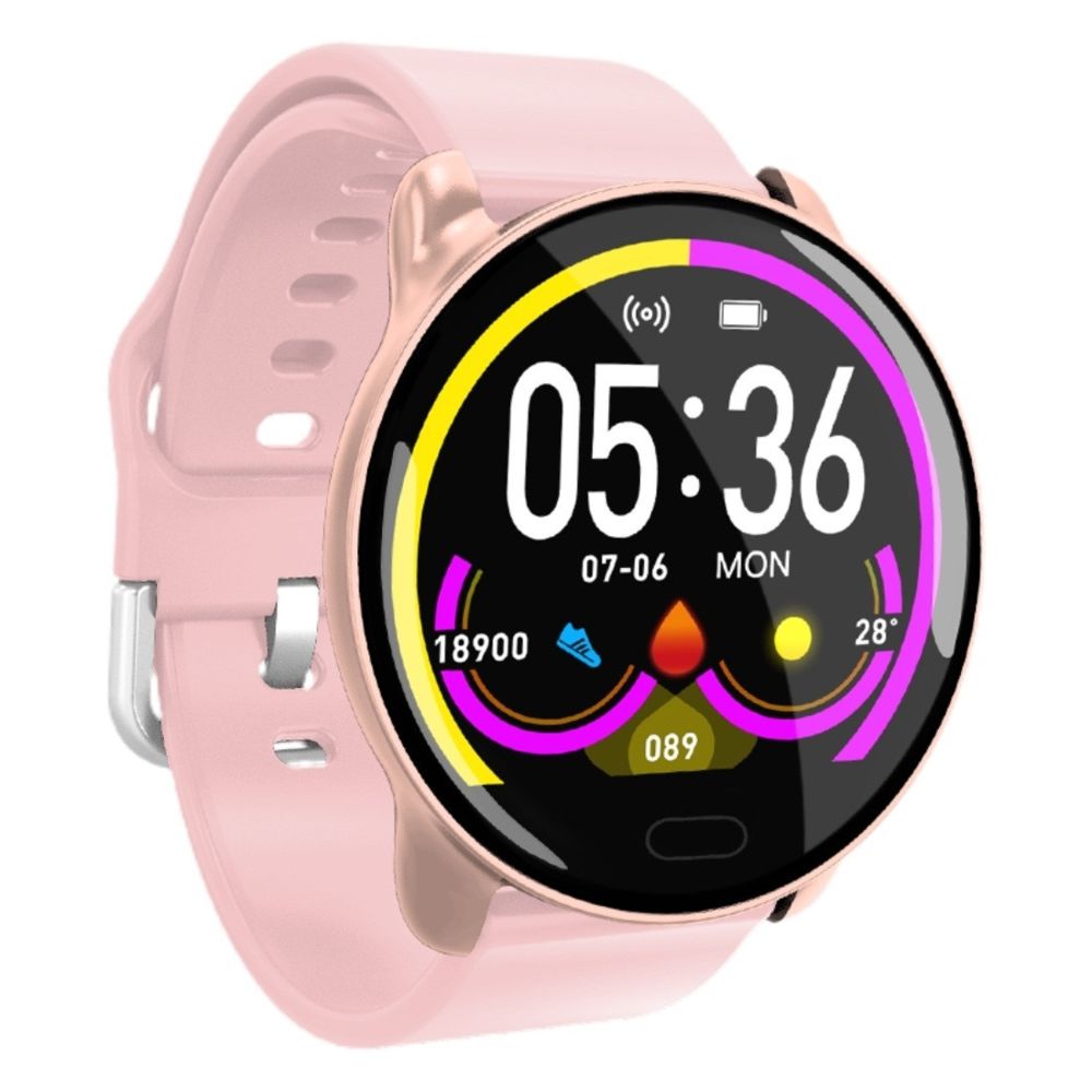 Wewoo - Bracelet connecté Smartwatch avec de montre en TPU K9 de 1,22 poucerappel d'appel / surveillance de la fréquence cardiaque / de la pression artérielle / du sommeil / de l'oxygène sanguin or rose - Bracelet connecté