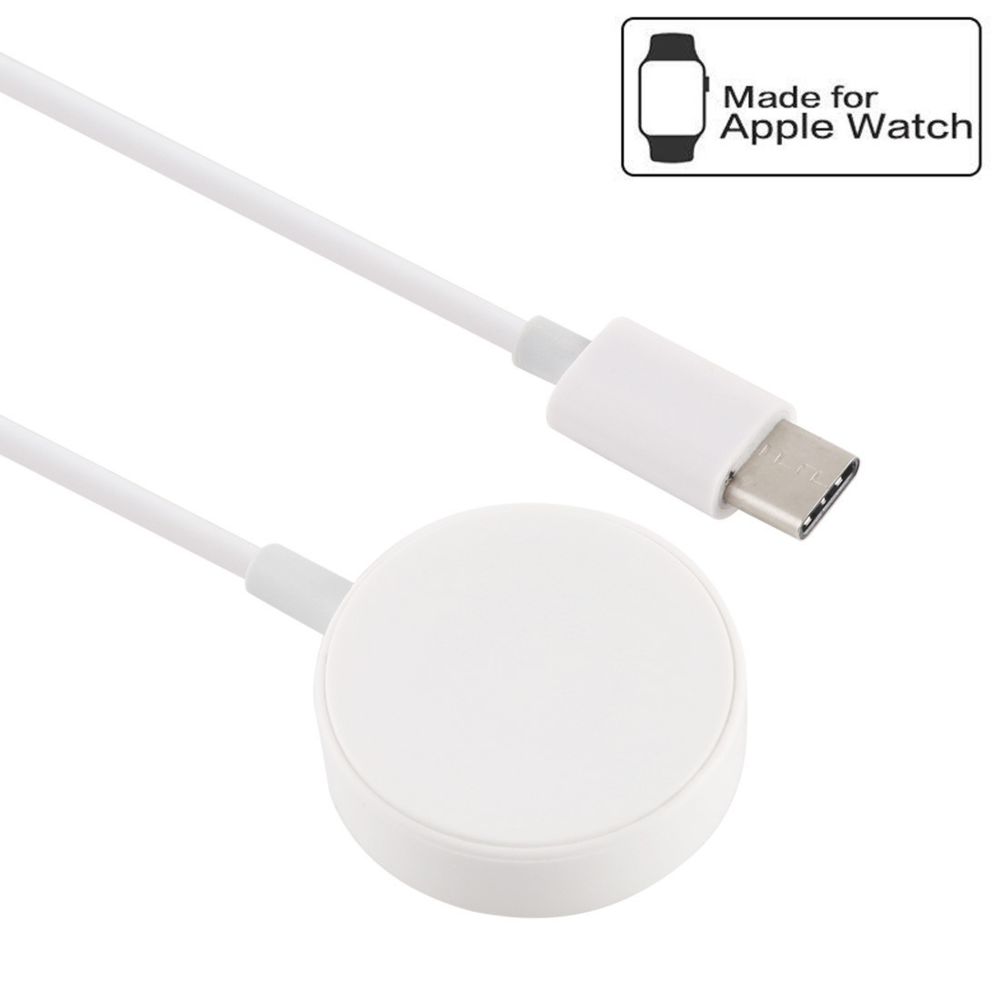 Wewoo - Chargeur magnétique portable sans fil universel de 1 m pour Apple Watch séries 432 et 1 blanc - Accessoires Apple Watch