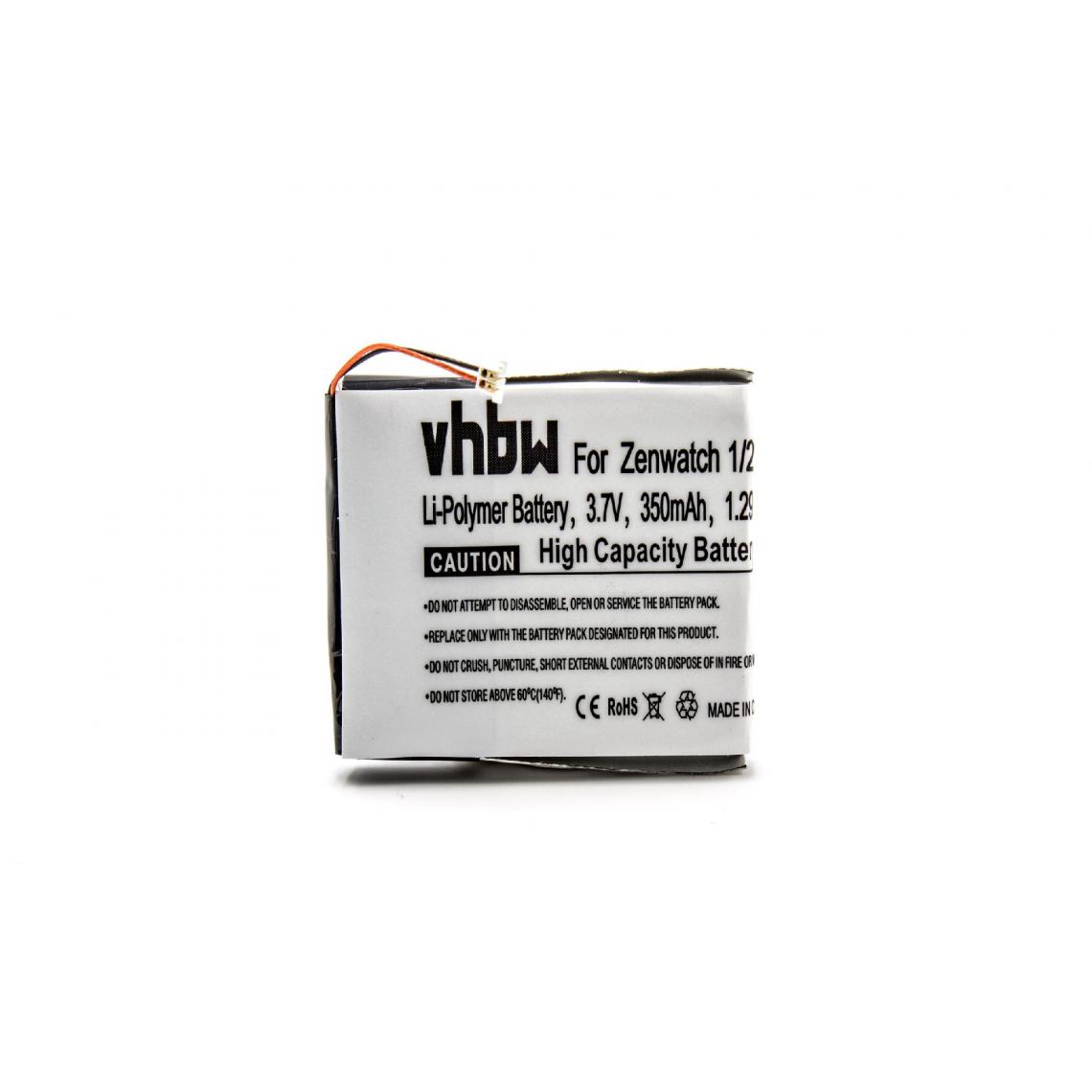 Vhbw - vhbw Batterie remplacement pour Asus 0B200-01760000, C11N1510, C11-N1510 pour smartwatch montre connectée bracelet fitness (350mAh, 3,7V, Li-polymère) - Accessoires montres connectées