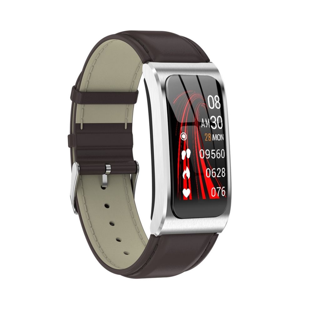 Wewoo - Bracelet connecté AK12 1,14 pouces écran couleur intelligent Smartwatch IP68 ÉtancheBracelet en cuirRappel d'appel / Surveillance de la fréquence cardiaque / de la pression artérielle / du sommeil / Prévoyez le cycle menstruel intelli - Bracelet connecté