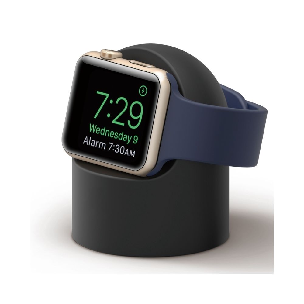 Wewoo - Support en silicone à base ronde rétro pour Apple Watch noir - Accessoires Apple Watch