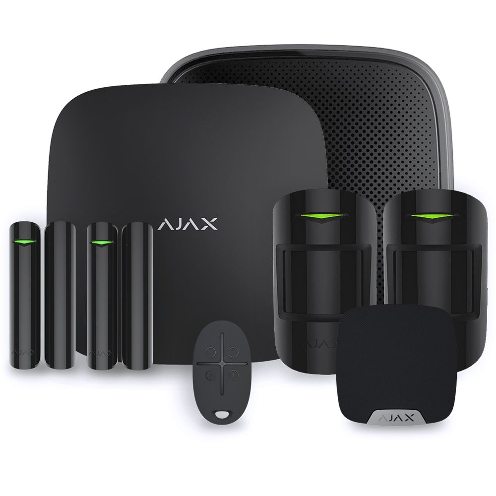 Ajax Systems - Ajax StarterKit Plus noir - Kit 2 - Accessoires sécurité connectée