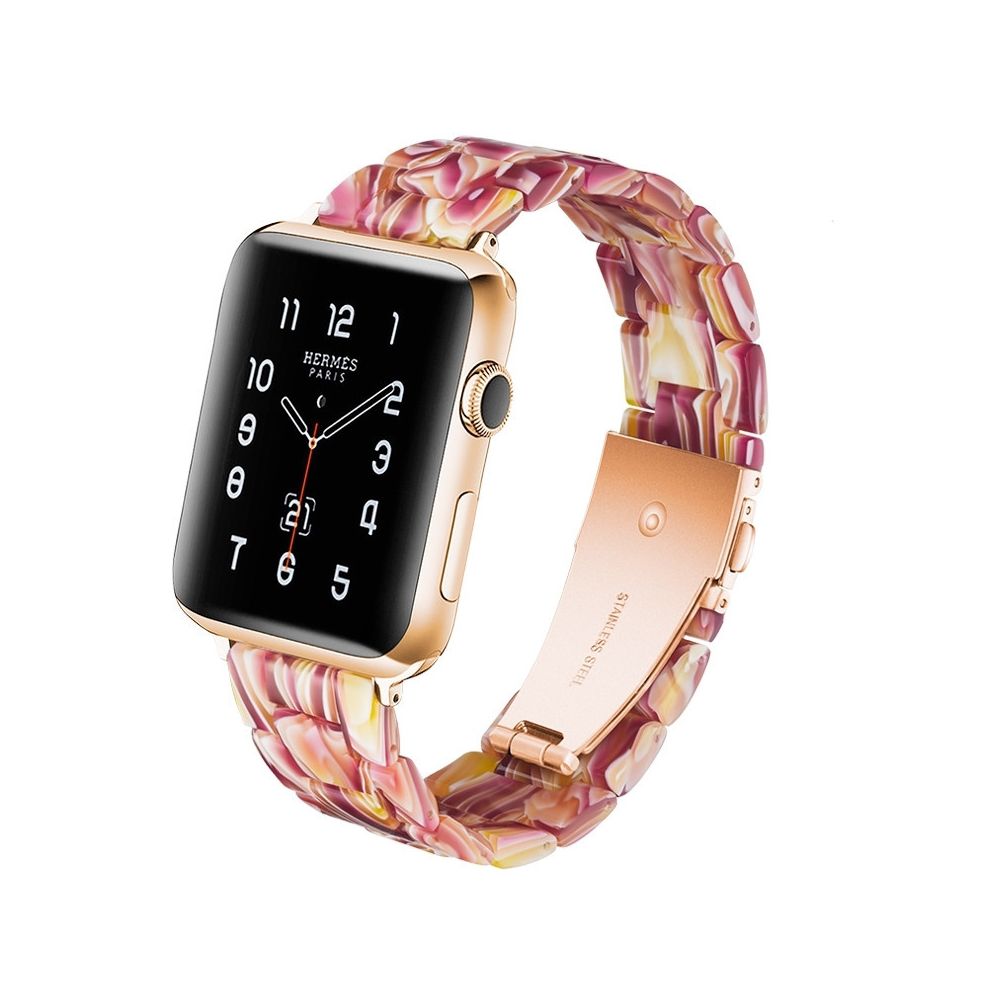 Wewoo - Bracelet de montre en résine Simple Fashion pour Apple Watch séries 5 et 4 44 mm et séries 3 et 2 et 1 42 mm rouge - Accessoires Apple Watch
