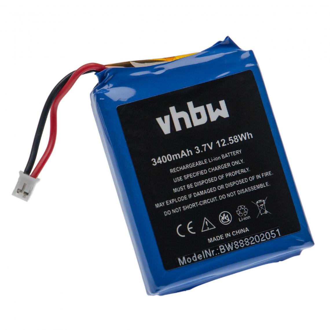 Vhbw - vhbw batterie remplacement pour Technaxx 4653, TE4653 pour interphone, caméra d'interphone (3400mAh, 3,7V, Li-ion) - Autre appareil de mesure