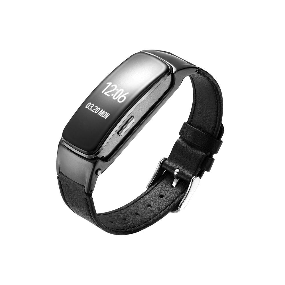 Wewoo - Bracelet connecté noir 0.96 OLED Bluetooth Écouteur parler Smart Bande, Soutien Tension artérielle et Moniteur de Fréquence Cardiaque / Podomètre / de Sommeil / Rappel d'Appel - Bracelet connecté