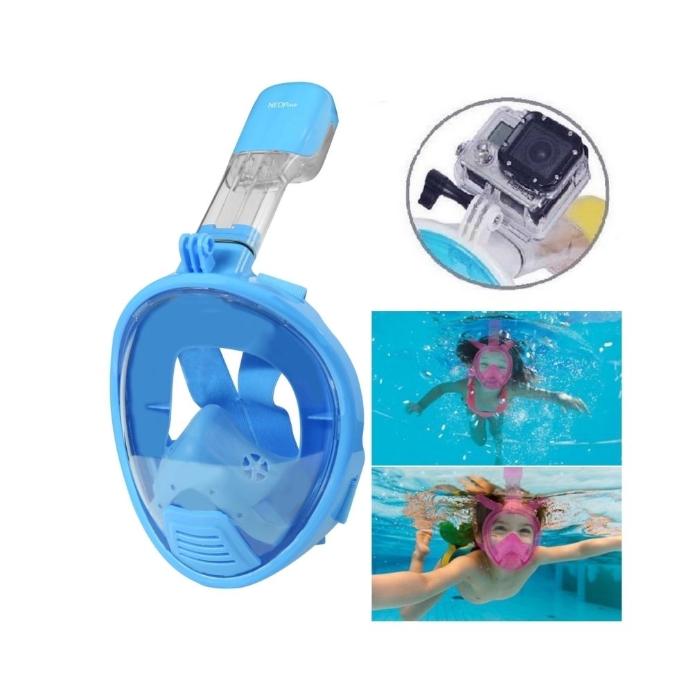 Wewoo - Masque de plongée bleu pour GoPro HERO4 / 3 + / 3/2/1 complet de de de conception d'équipement de d'enfants - Caméras Sportives