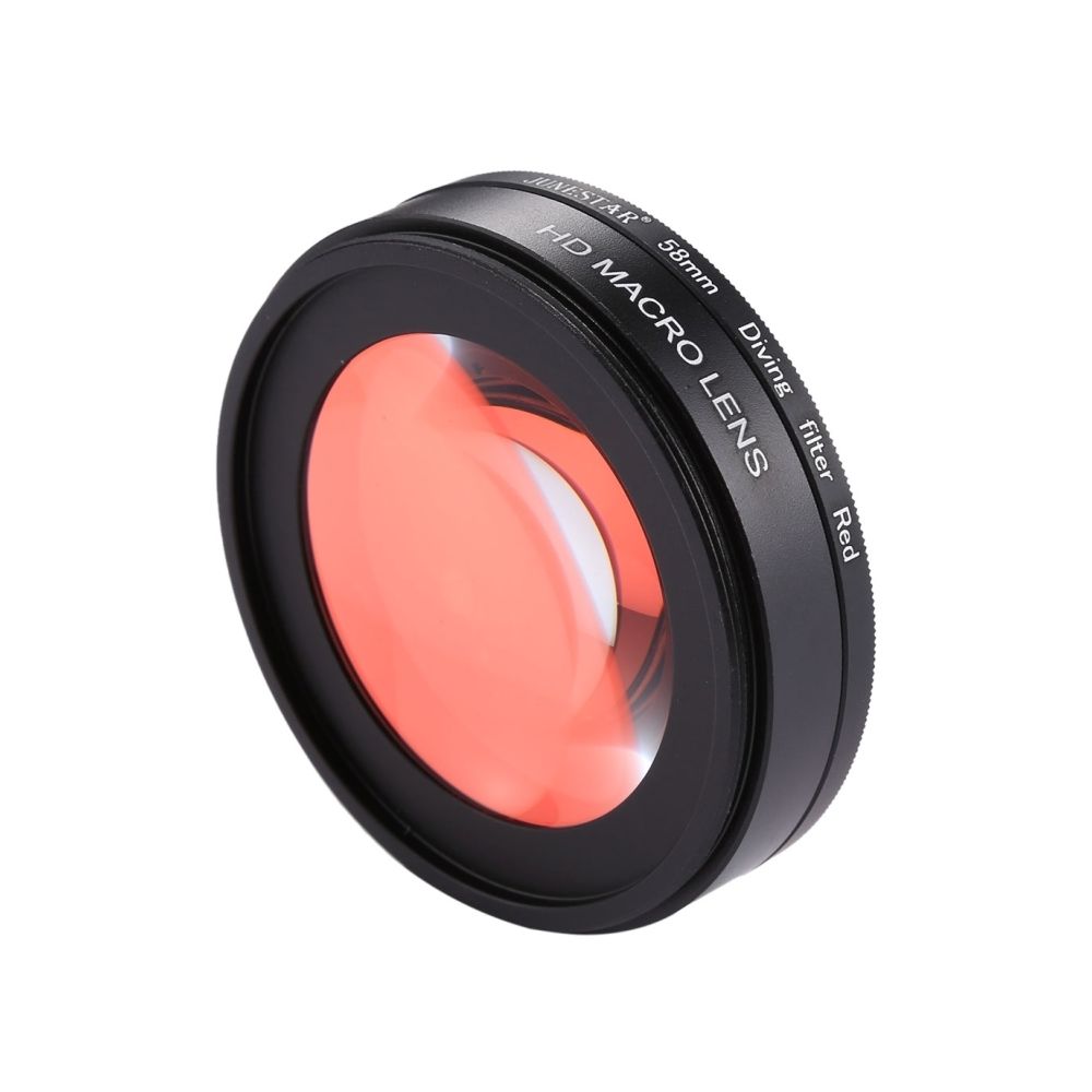 Wewoo - Filtre rouge pour GoPro HERO4 / 3, SJ6, Xiaoyi Sport Caméra. 58mm 16X Macro Lentille + de de Plongée avec Couvercle de la + Adaptateur + String + Chiffon de Nettoyage - Caméras Sportives