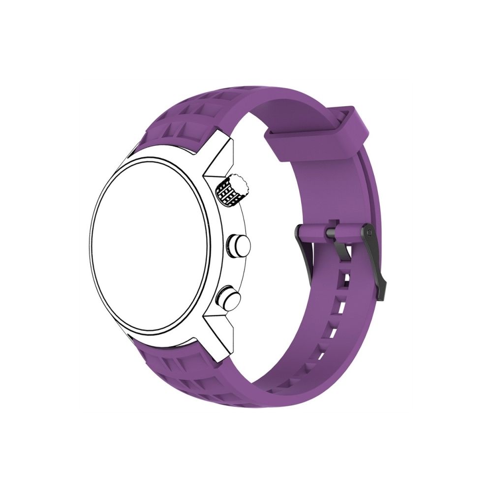 Wewoo - Bracelet pour montre connectée Dragonne de remplacement en silicone SUUNTO Terra Violet - Bracelet connecté