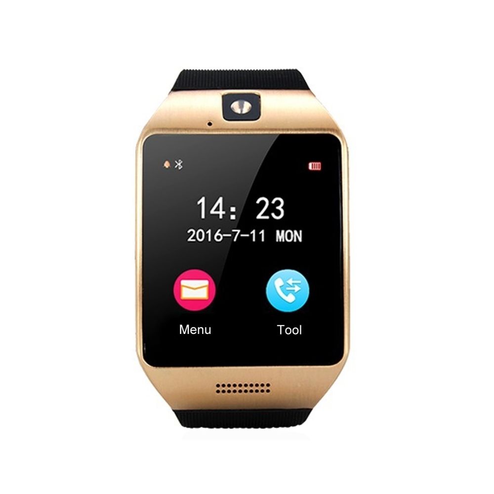 Wewoo - Montre connectée noir et or 1.54 pouces IPS écran MTK6260A Bluetooth 3.0 Smartwatch Téléphone, podomètre / Rappel sédentaire / Moniteur de sommeil / Anti-Perte / Caméra à distance / NFC / GSM / 0,3 M + - Montre connectée