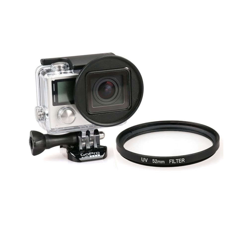 Wewoo - Filtre pour GoPro HERO 4 / 3+ de lentille UV de cercle rond de 52mm - Caméras Sportives