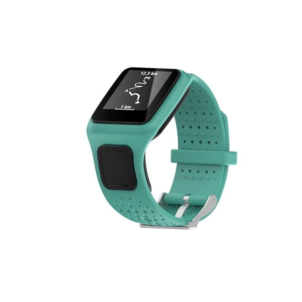 Wewoo - Bracelet pour montre connectée Dragonne Sport en silicone TomTom 1 Series Runner / Cardio Vert menthe - Bracelet connecté