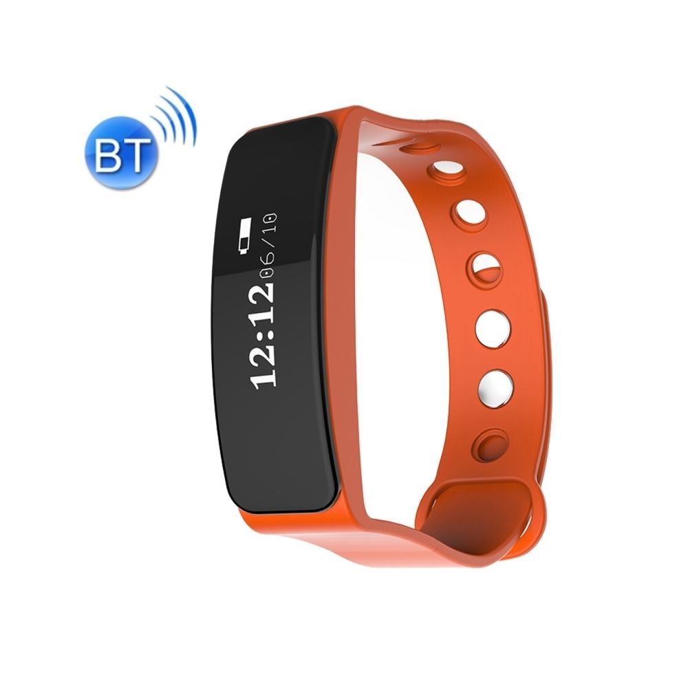 Wewoo - Bracelet connecté Orange 0.86 pouces OLED Bluetooth Smart Display, IP66 imperméable podomètre / appels rappeler / sommeil moniteur / rappel sédentaire / alarme / capture à distance, compatible avec Android et iOS téléphones - Bracelet connecté