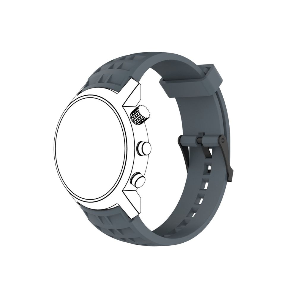Wewoo - Bracelet pour montre connectée Dragonne de remplacement en silicone SUUNTO Terra Gris - Bracelet connecté