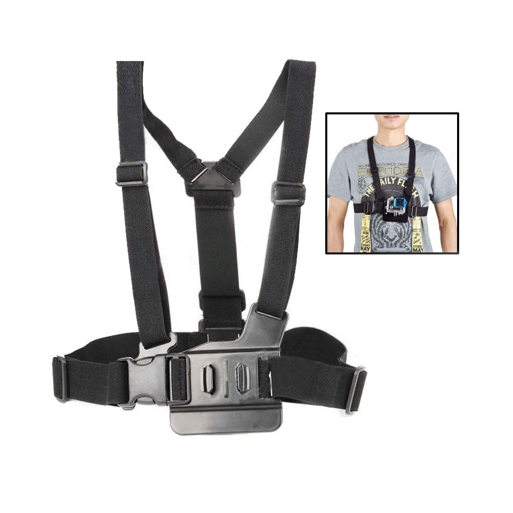 Wewoo - Pour GoPro HERO4 / 43134 noir Ajustement élastique ceinture thoracique - Caméras Sportives