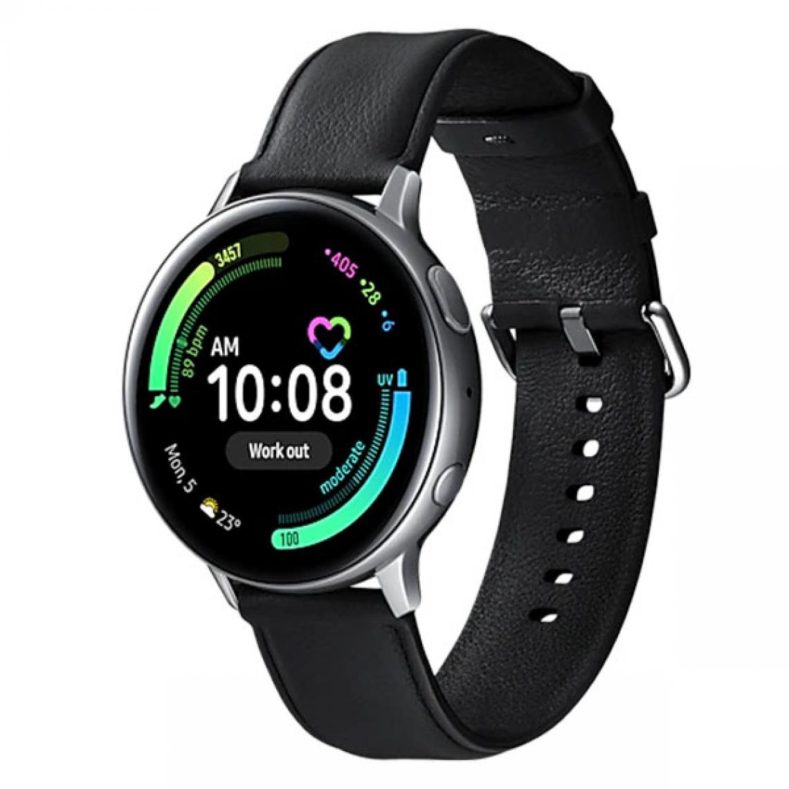 Samsung - Samsung Galaxy Watch Active 2 44mm Argent (Stainless Silver) R820 - Montre connectée