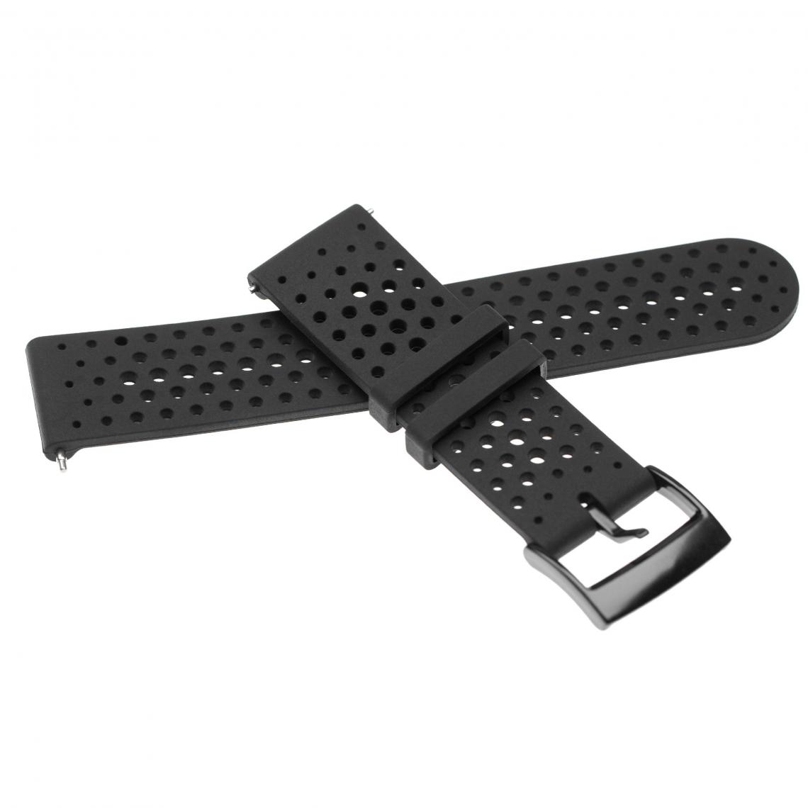 Vhbw - vhbw bracelet compatible avec Suunto 9 Baro, Spartan Sport, Spartan Sport Wrist HR montre connectée - 13,4 + 9,5 cm silicone noir - Accessoires montres connectées