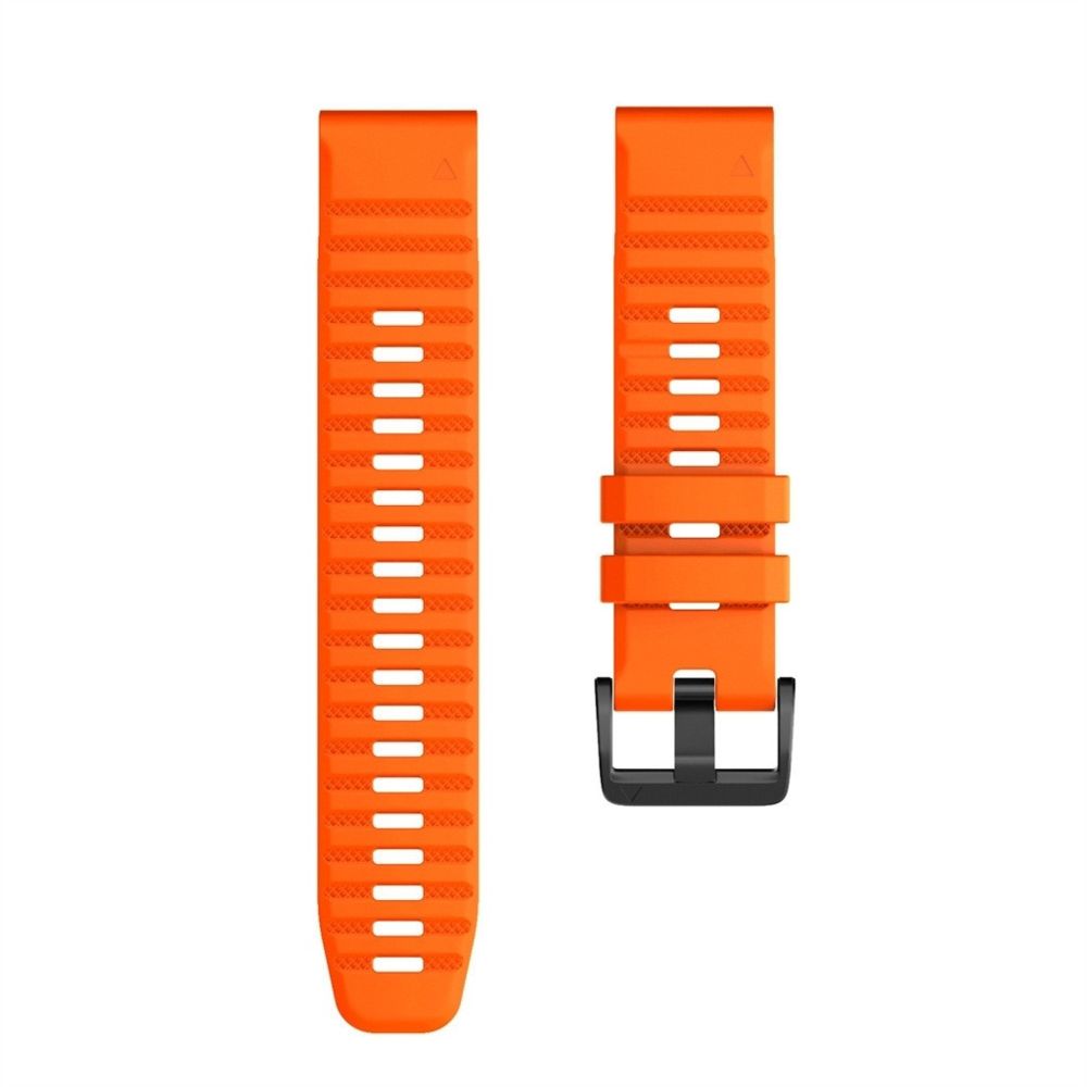 Wewoo - Bracelet pour montre connectée Garmin Fenix 6X 26mm Smartwatch à en silicone à libération rapide Orange - Bracelet connecté