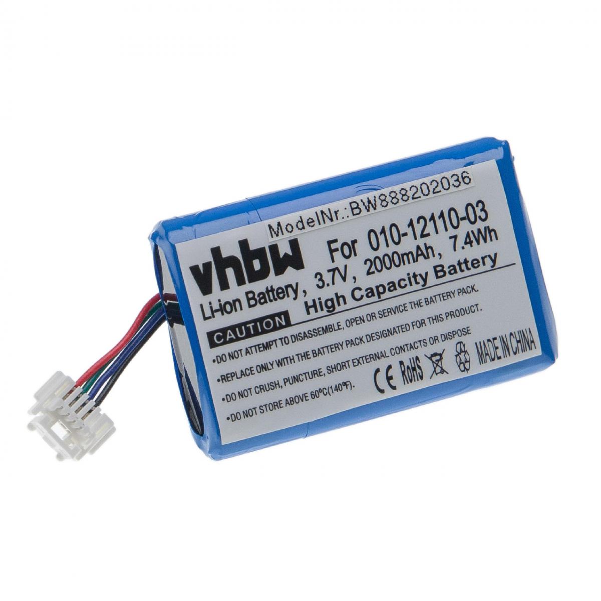 Vhbw - vhbw batterie compatible avec Garmin Zumo 590, 595, 590LM, 595LM système de navigation GPS (2000mAh, 3,7V, Li-Ion) - Autre appareil de mesure