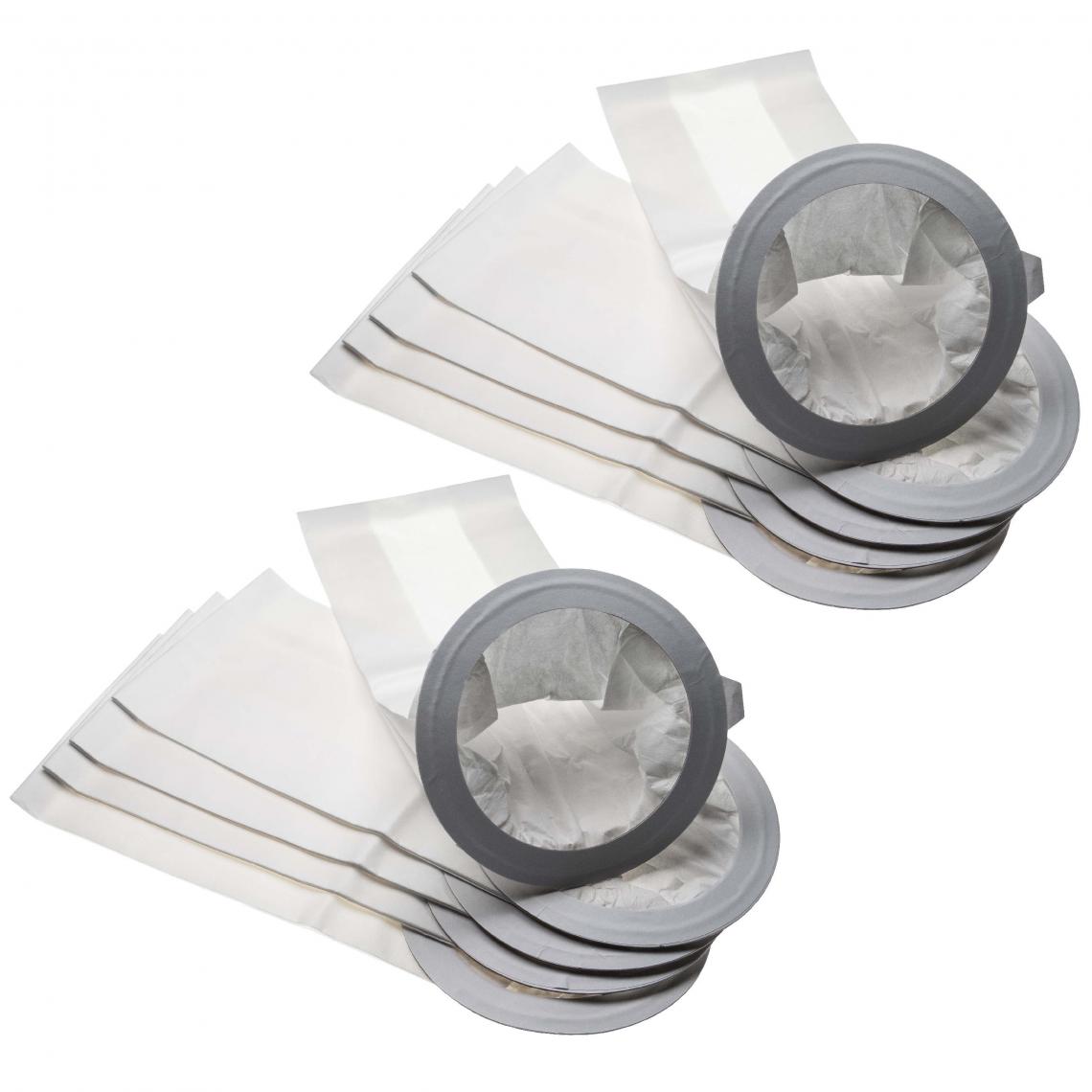 Vhbw - vhbw 10x Sacs compatible avec Nilfisk GD 10 Back aspirateur - papier, 43,5cm x 17,9cm, blanc / gris - Accessoire entretien des sols
