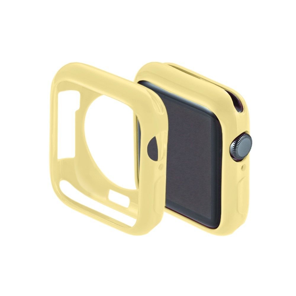 Generic - Coque en silicone jaune pour votre Apple Watch Series 5/4 40mm/Series 3/2/1 38mm - Accessoires bracelet connecté