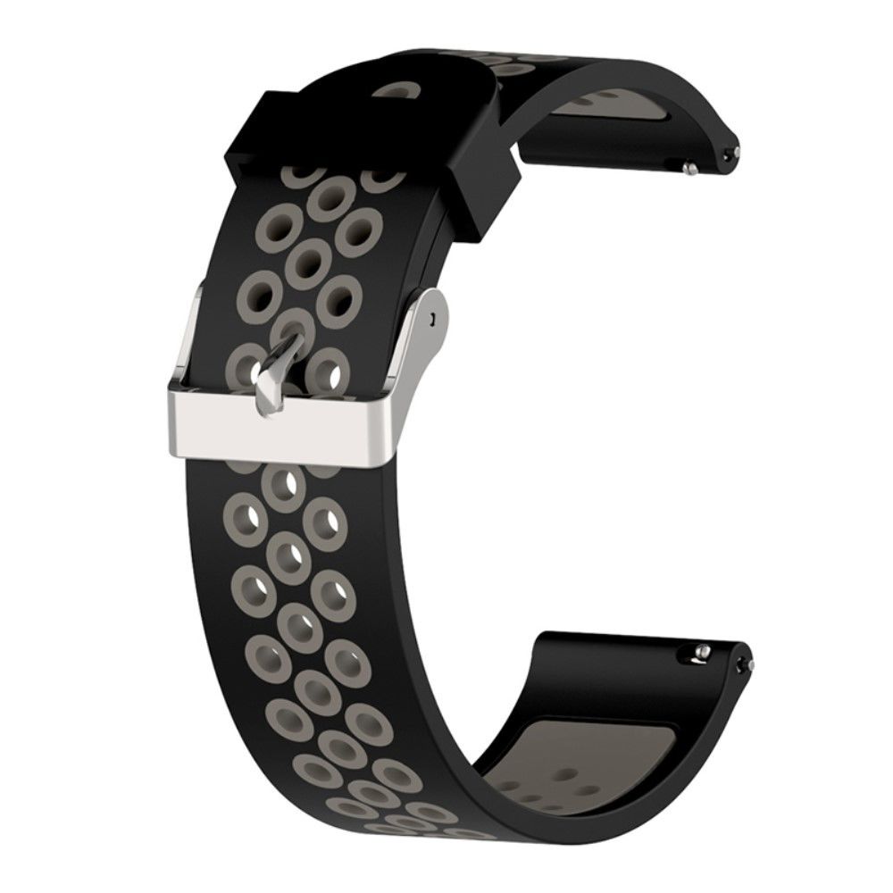 marque generique - Bracelet en silicone double couleur noir/gris pour votre Garmin Move Luxe/Move Style/Move 3/Move Venu - Accessoires bracelet connecté