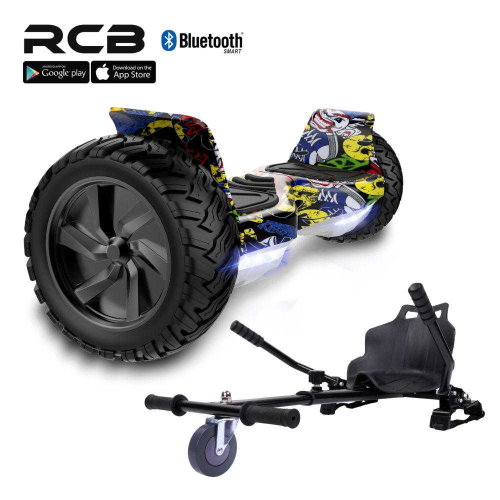 Rcb - Hoverboard Tout Terrain 8.5"" avec Hoverkart Adjustable, hoverboard Hummer SUV, Bluetooth et APP, 700W - Gyropode