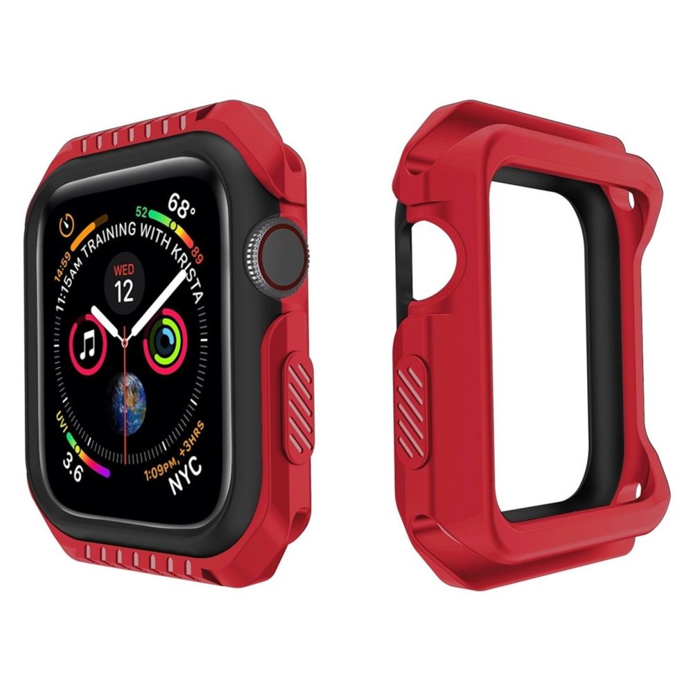Wewoo - Étui de protection bicolore antichoc Smart Watch pour Apple série 338 mm rougenoir - Accessoires montres connectées