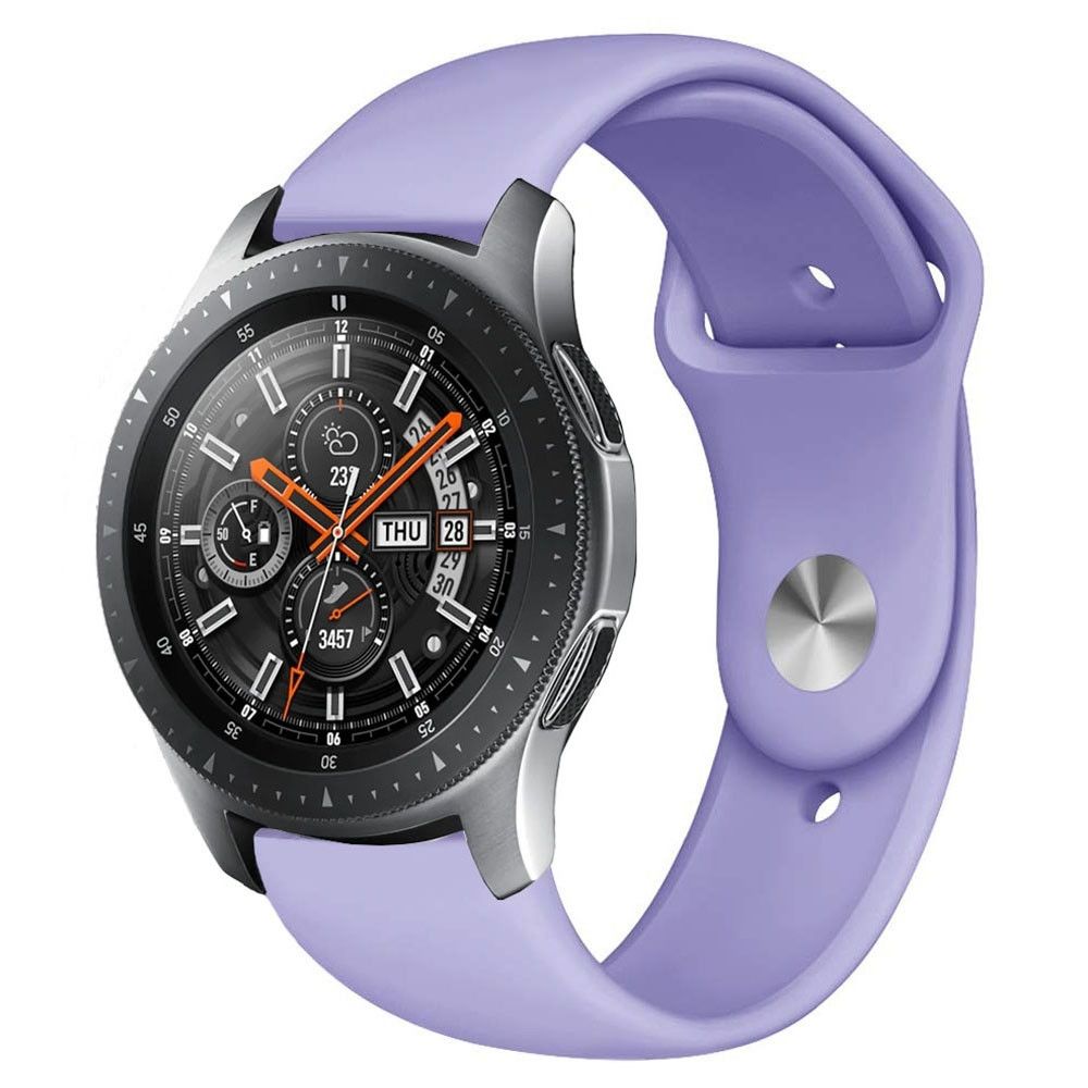 Wewoo - Bracelet pour montre connectée en silicone monochrome appliquer Samsung Galaxy Watch Active 22 mm lilas - Bracelet connecté