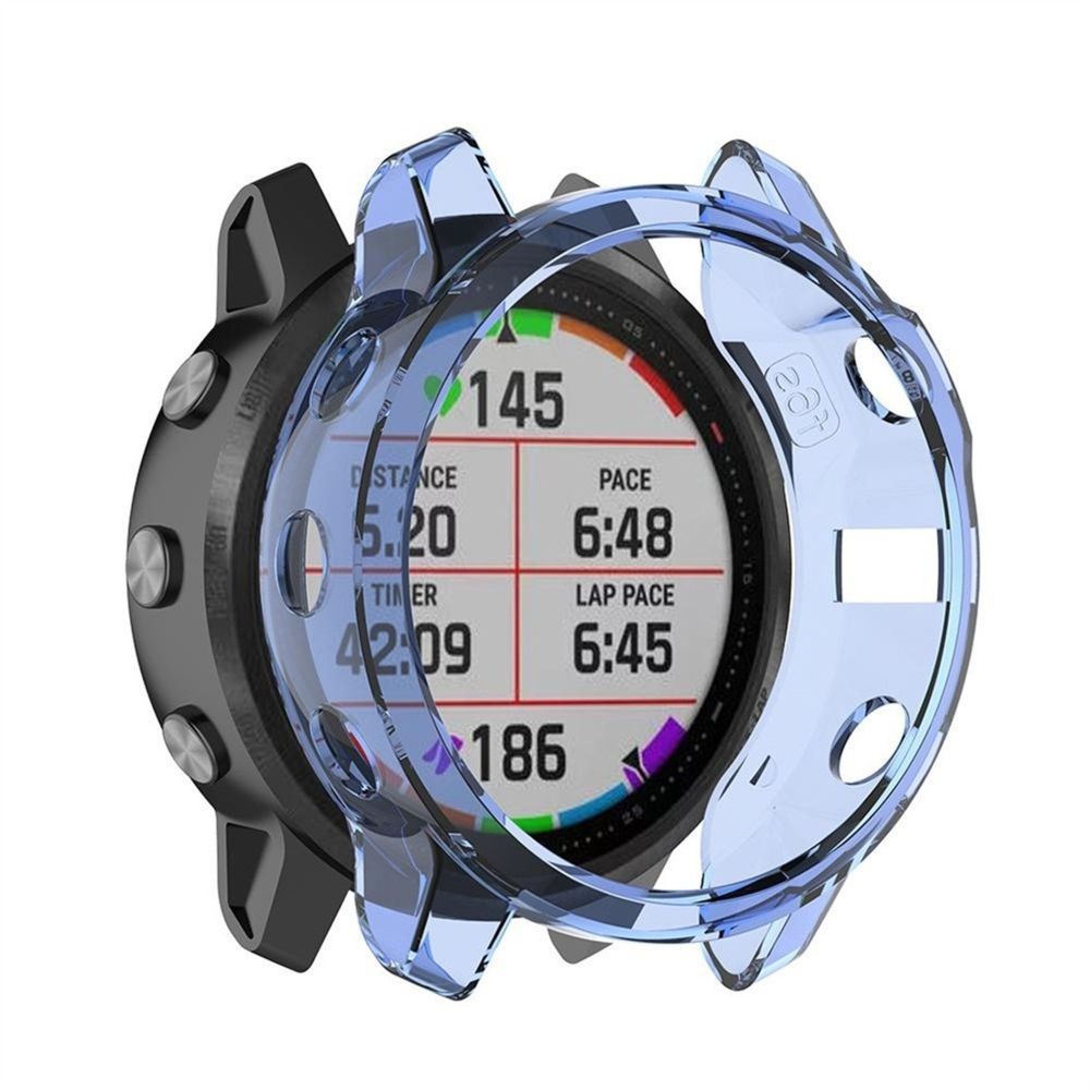Wewoo - Boîtier de montre Pour Garmin Fenix 6s TPU demi-couverture Smart Watch Protevtice Case bleu - Accessoires montres connectées