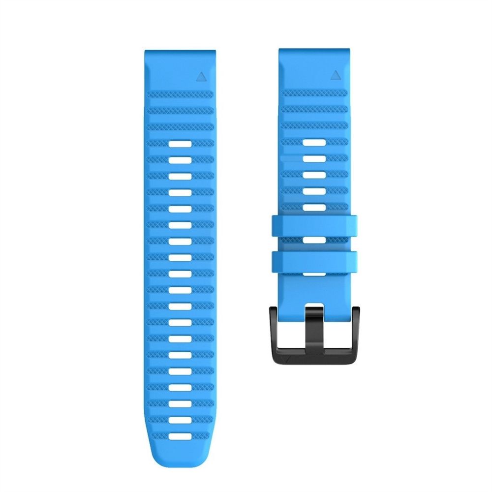 Wewoo - Bracelet pour montre connectée Garmin Fenix 6 22mm Smartwatch en silicone à libération rapide Bleu ciel - Bracelet connecté