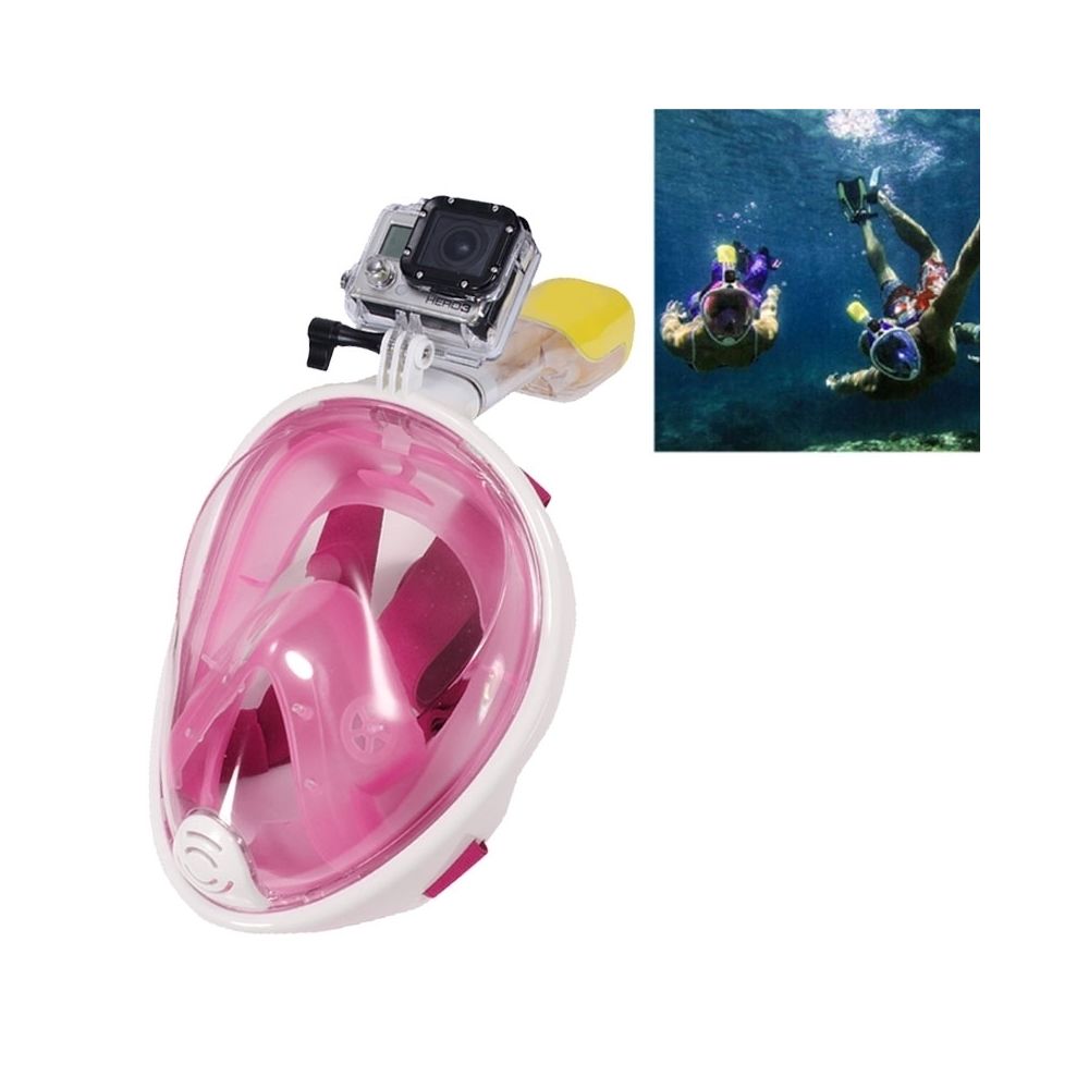 Wewoo - Masque de plongée rose pour GoPro HERO4 / 3 + / 3/2/1, taille L Sports nautiques Équipement de de complet sec lunettes de natation - Caméras Sportives