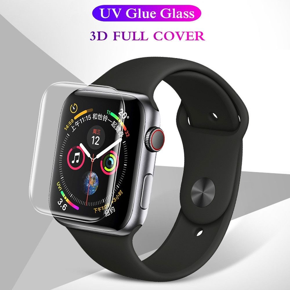 Wewoo - Verre trempé plein écran incurvé par liquide UV pour la série Apple Watch 38mm - Accessoires montres connectées