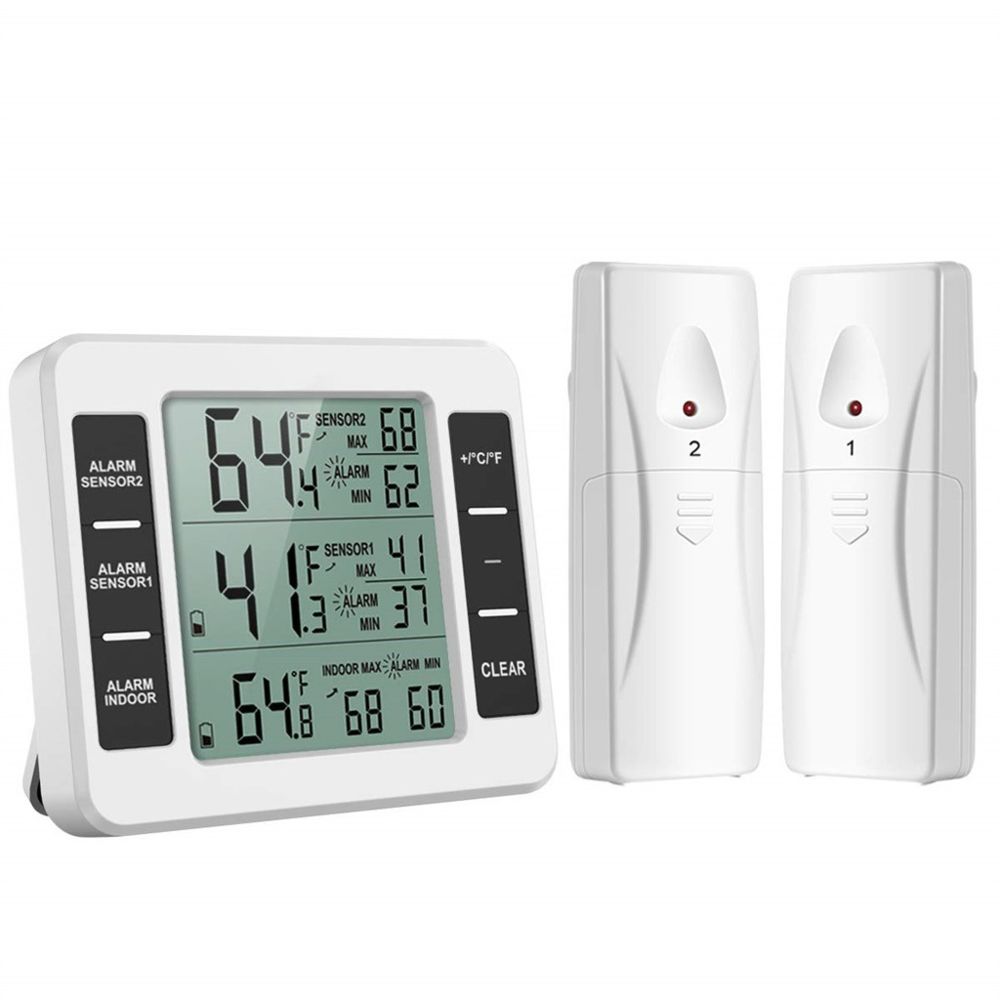 Generic - Thermomètre digital intérieur extérieur Capteur de température sans fil LCD Réfrigérateur d'alarme - Accessoires de motorisation