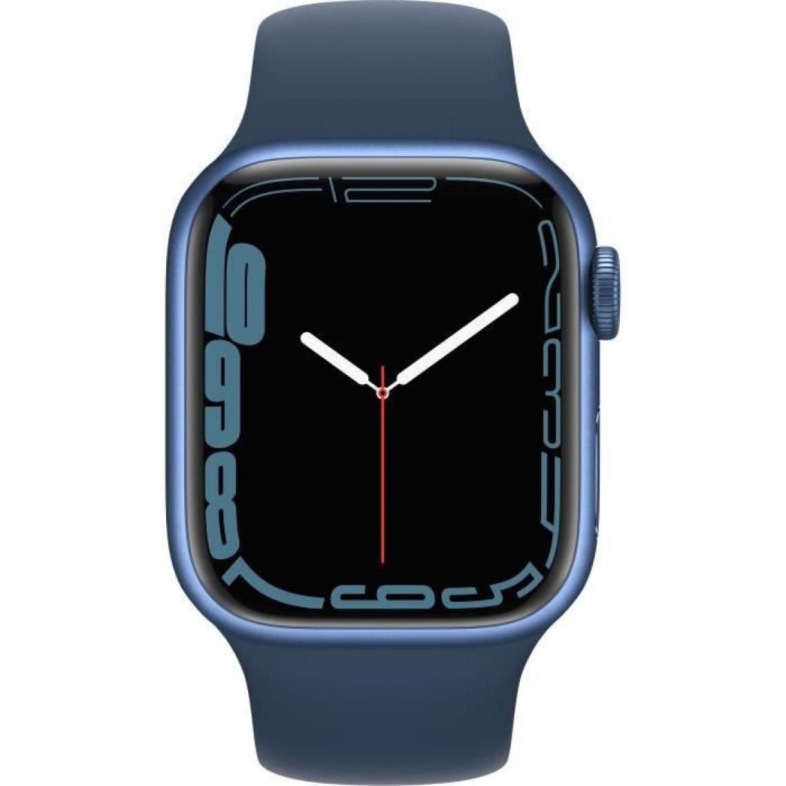 Apple - Apple Watch Series 7 GPS + Cellular - 41mm - Boîtier Blue Aluminium - Bracelet Abyss Blue Sport - Apple Watch
