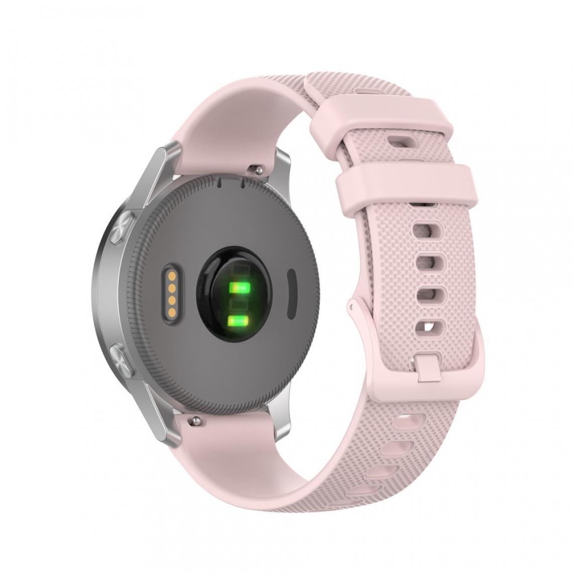 Other - Bracelet en silicone Réglable 20mm rose pour votre Samsung Galaxy Watch 42mm/Garmin Vivoactive 3 - Accessoires bracelet connecté