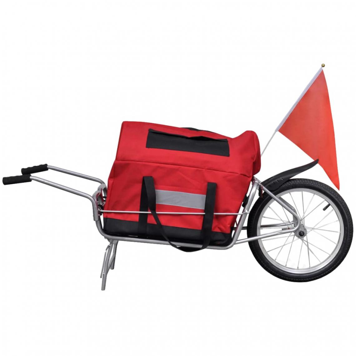 Vidaxl - vidaXL Remorque de vélo à une roue avec sac de rangement - Vélo électrique