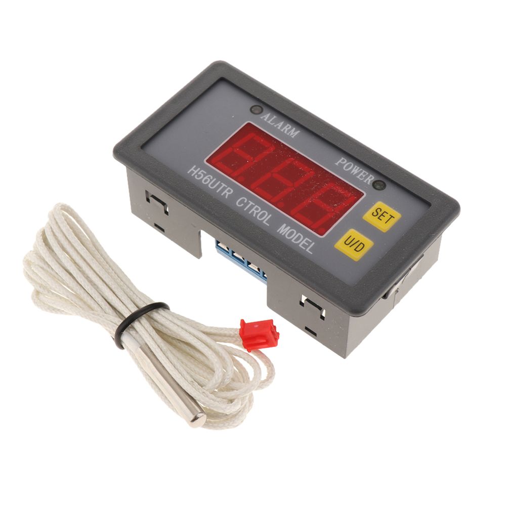 marque generique - 1 pièce AC 200V thermostat de température numérique haute température contrôleur de sortie rouge 10A sans couvercle arrière - Détecteur connecté
