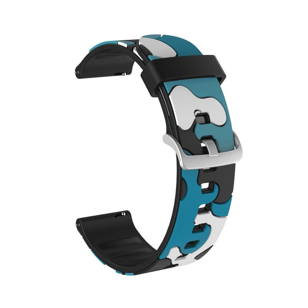 Generic - Bracelet en silicone Peau de camouflage 20 mm flexible bleu pour votre Huami Amazfit Watch Youth Version/GT2 42mm - Accessoires bracelet connecté