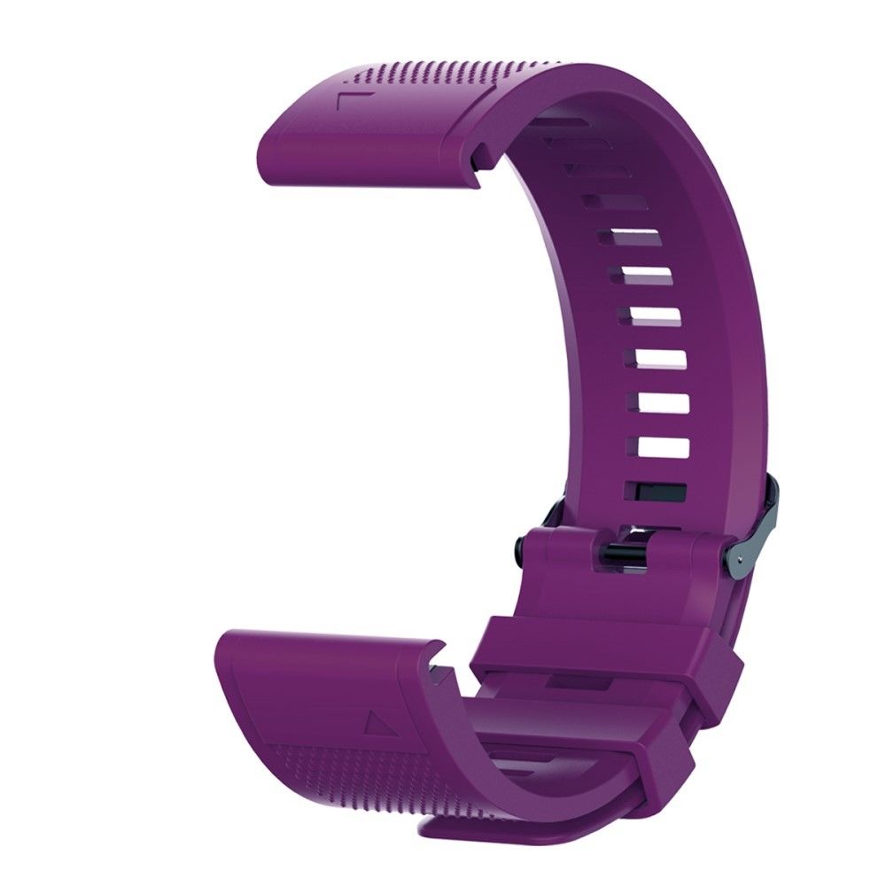marque generique - Bracelet en silicone souple violet pour votre Garmin Fenix 6X/6X Pro/Fenix 5X/Fenix 5X Plus 26mm - Accessoires bracelet connecté