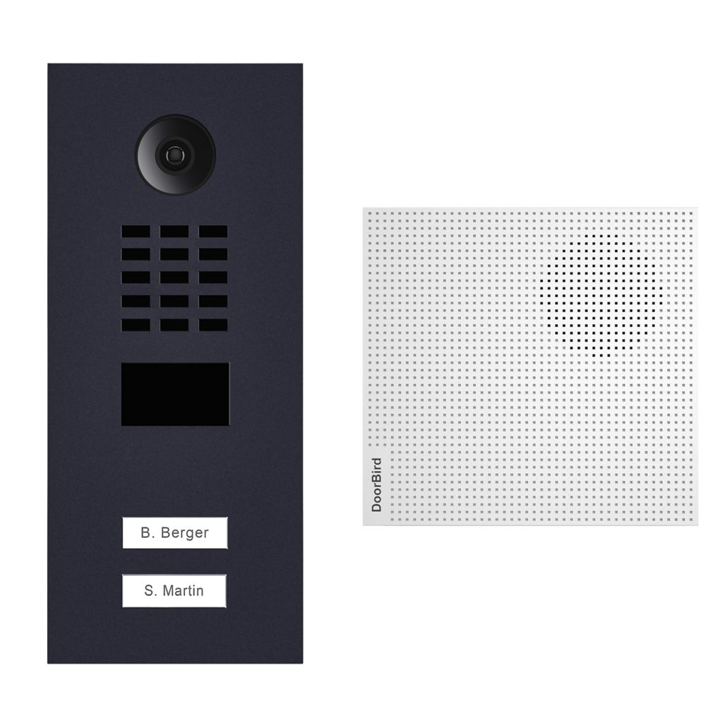 Doorbird - KIT D2102V-RAL7016 + A1061W - Sonnette et visiophone connecté