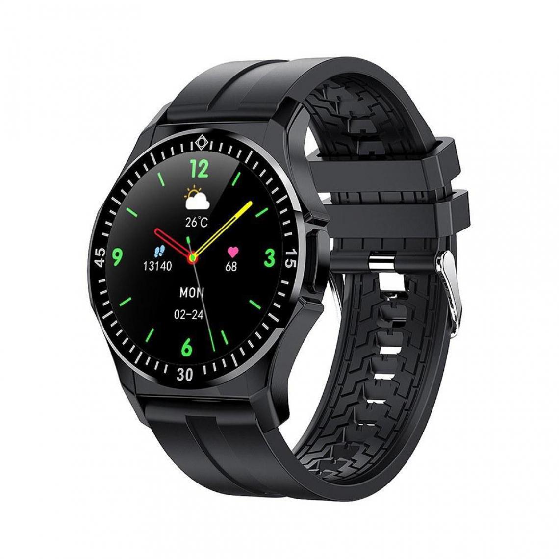 Justgreenbox - 1.3-Inch Touch Smart Watch IP67 Bracelet de sport étanche Fitness Tracker, Argent Orange - Montre connectée